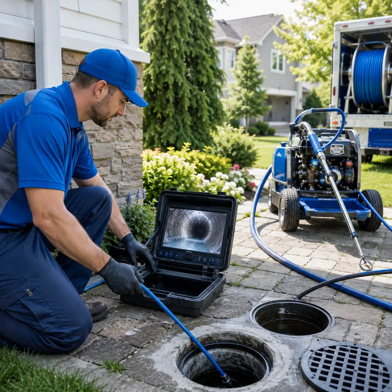 Outdoor drain cleaning professionals serving Rombauer, MO